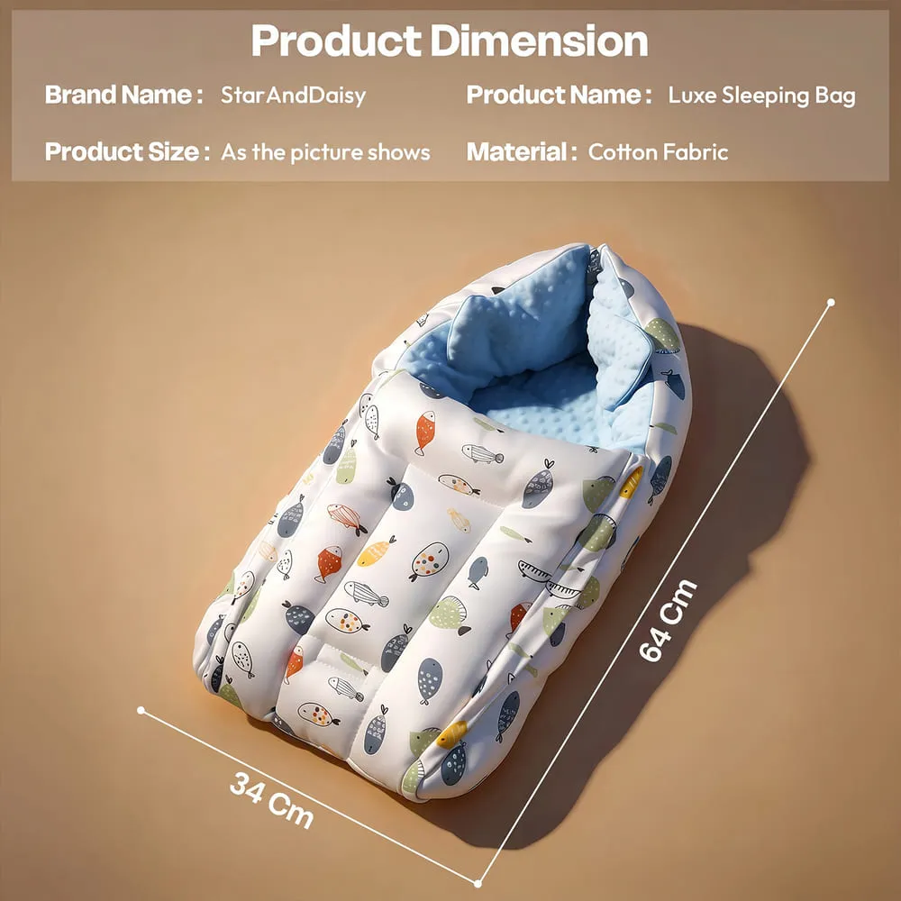 dimension of blue Color Luxe Sleeping Bag