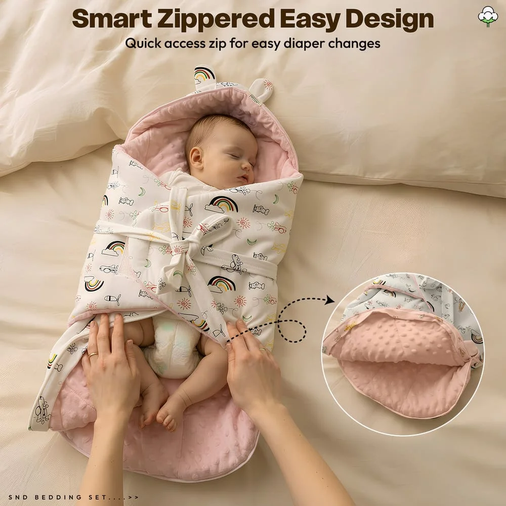 luxe swaddler rainbow print