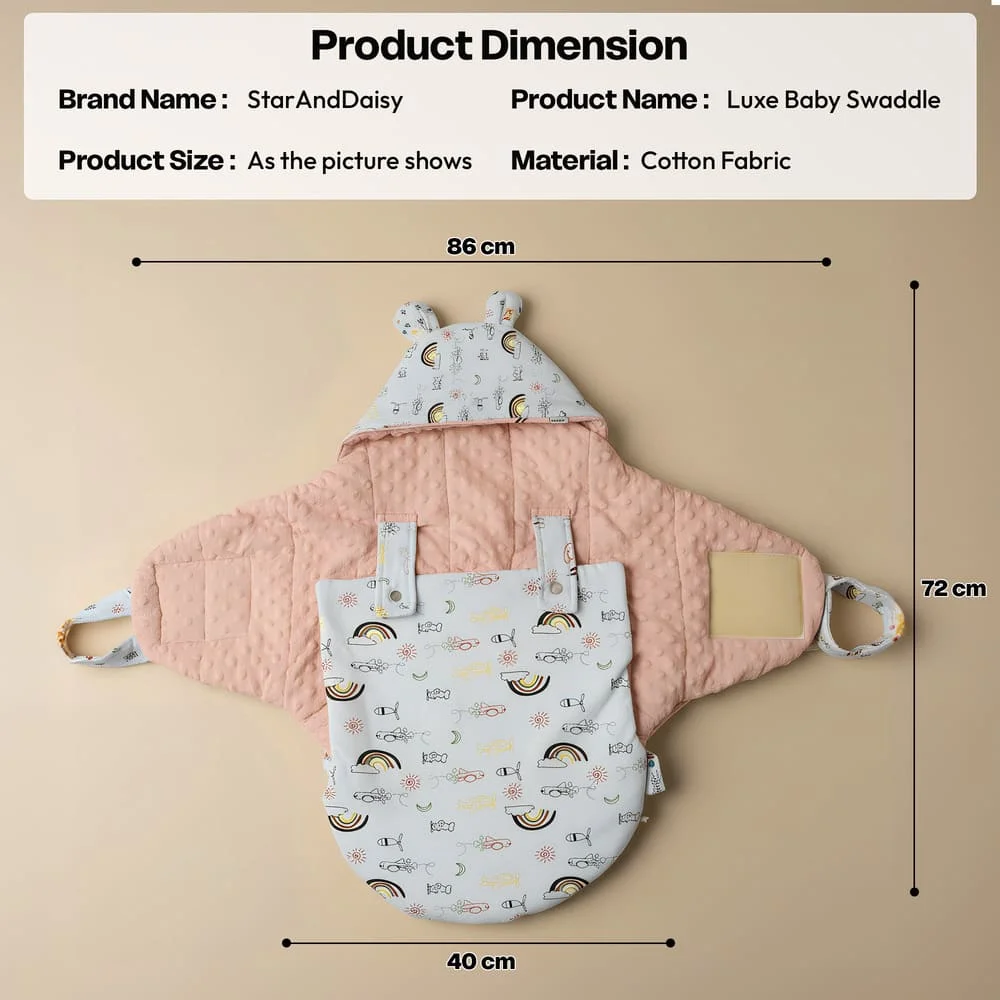 luxe swaddler rainbow print