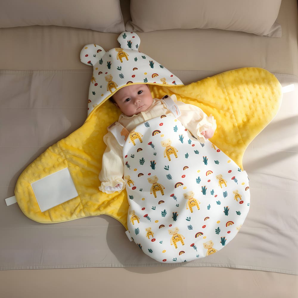luxe wrap swaddler giraffe print