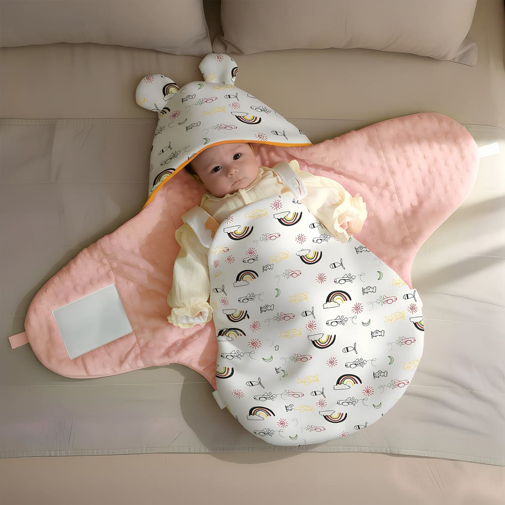 luxe wrap swaddler rainbow print