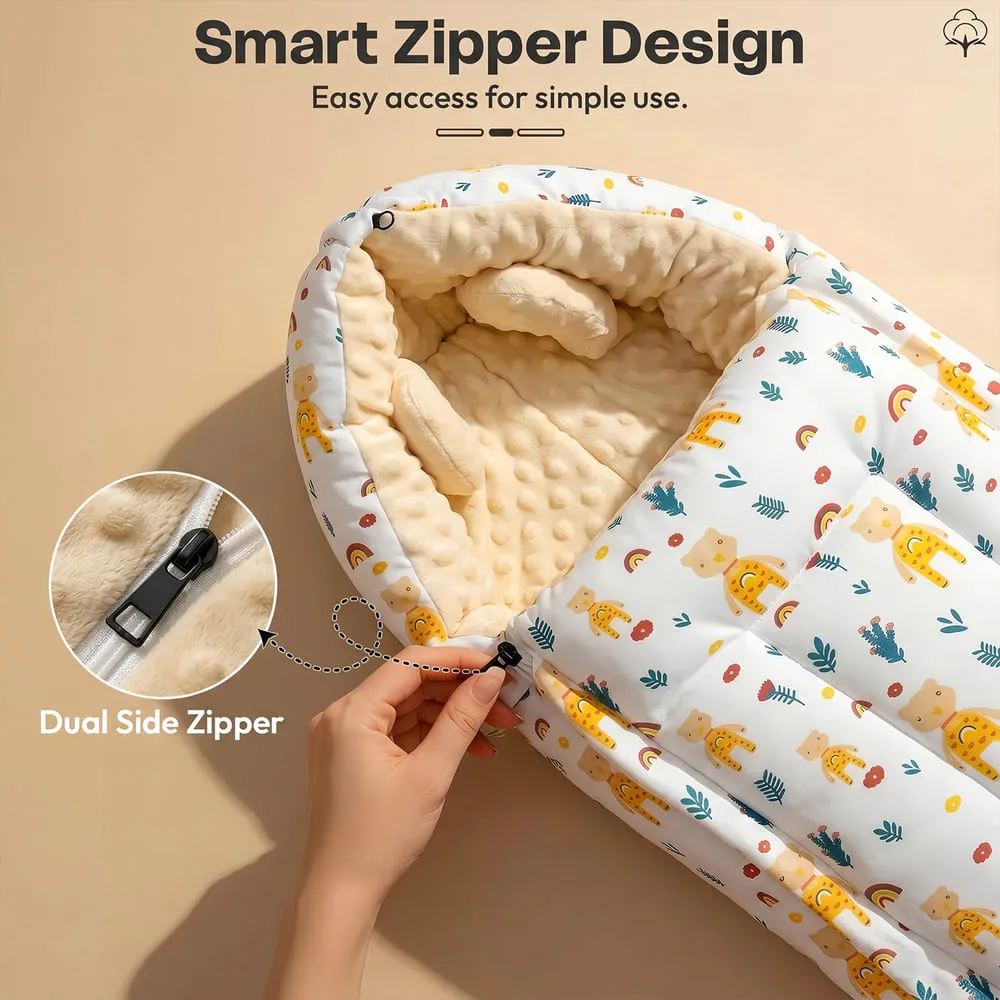 smart zipper Yellow Color Luxe Sleeping Bag