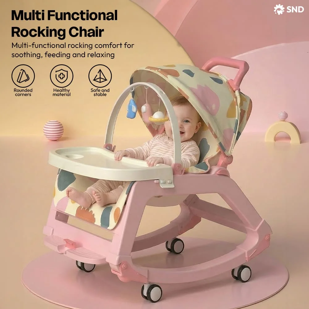 Multi purpose Rocking Chair pink