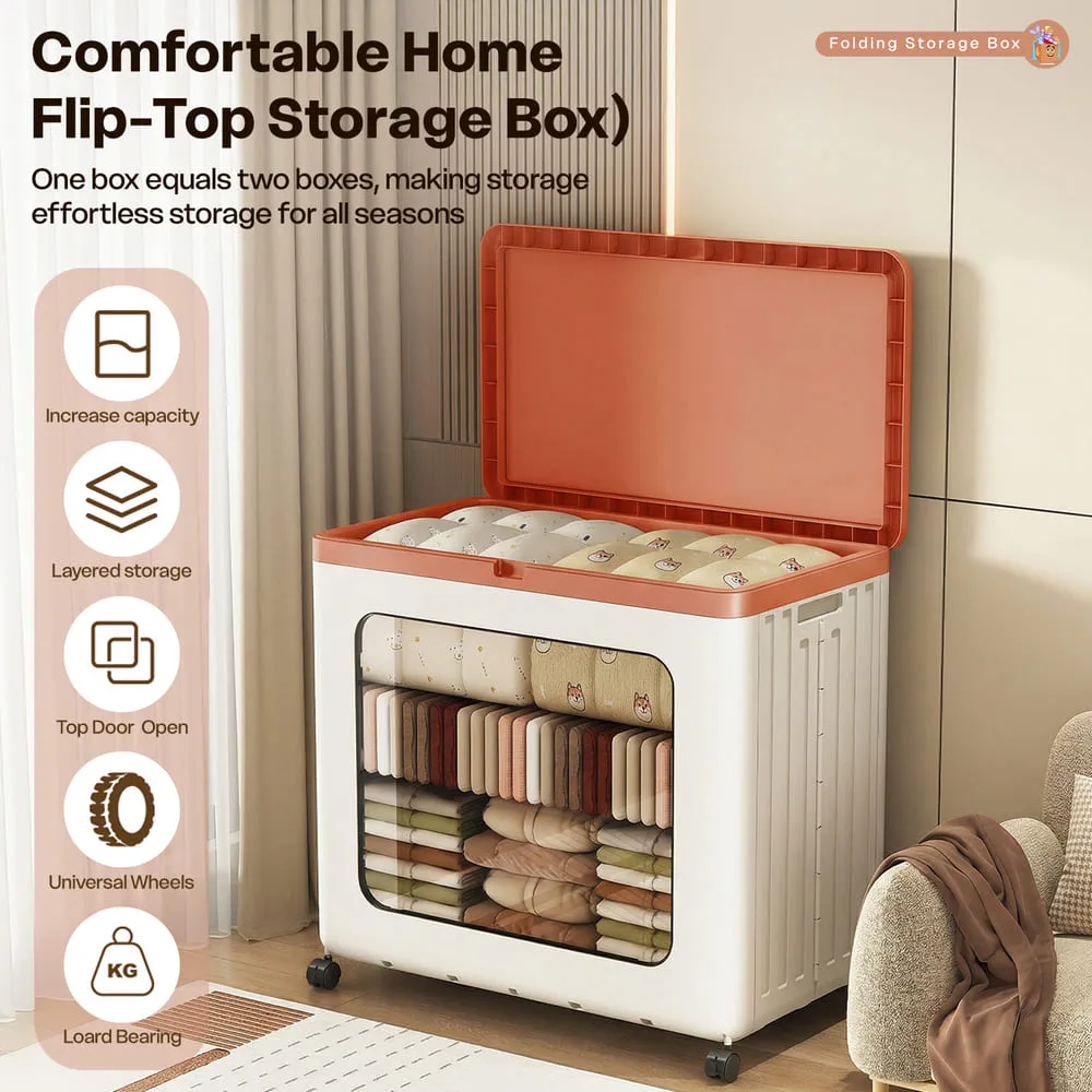 Folding toy box and clothing flip flop storage box