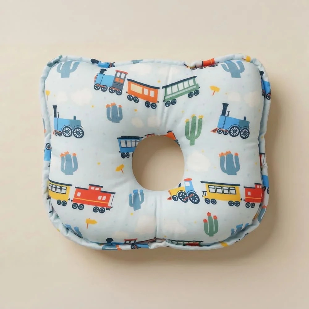 Head Pillow Train Print