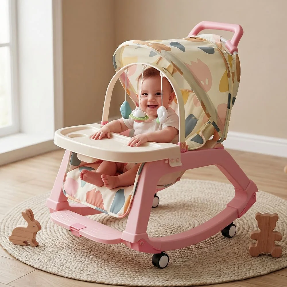 Multi Purpose Rocking Chair Pink