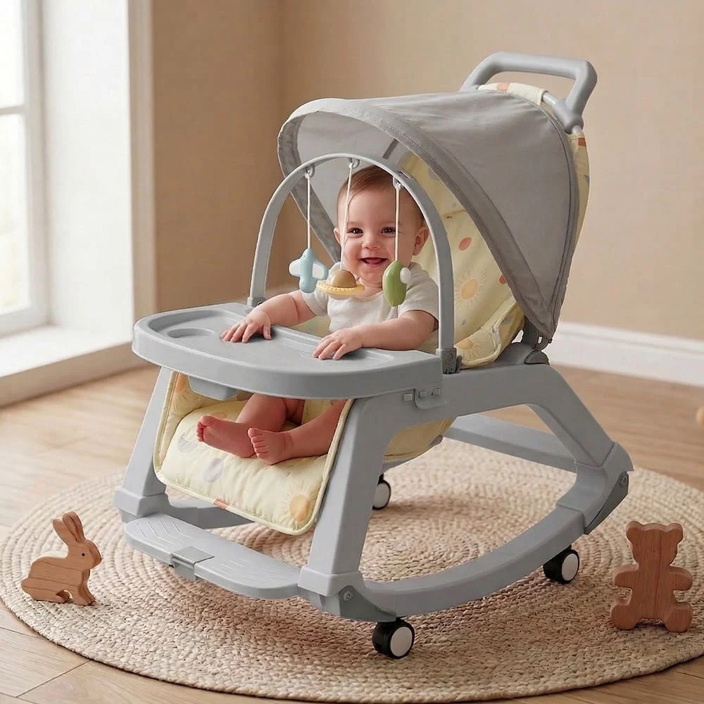 Multipurpose Rocking Chair Grey (1)