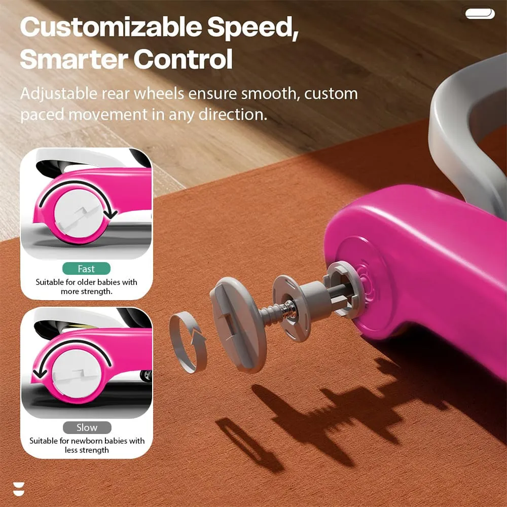customized speed with smarter control pink wiggle walker