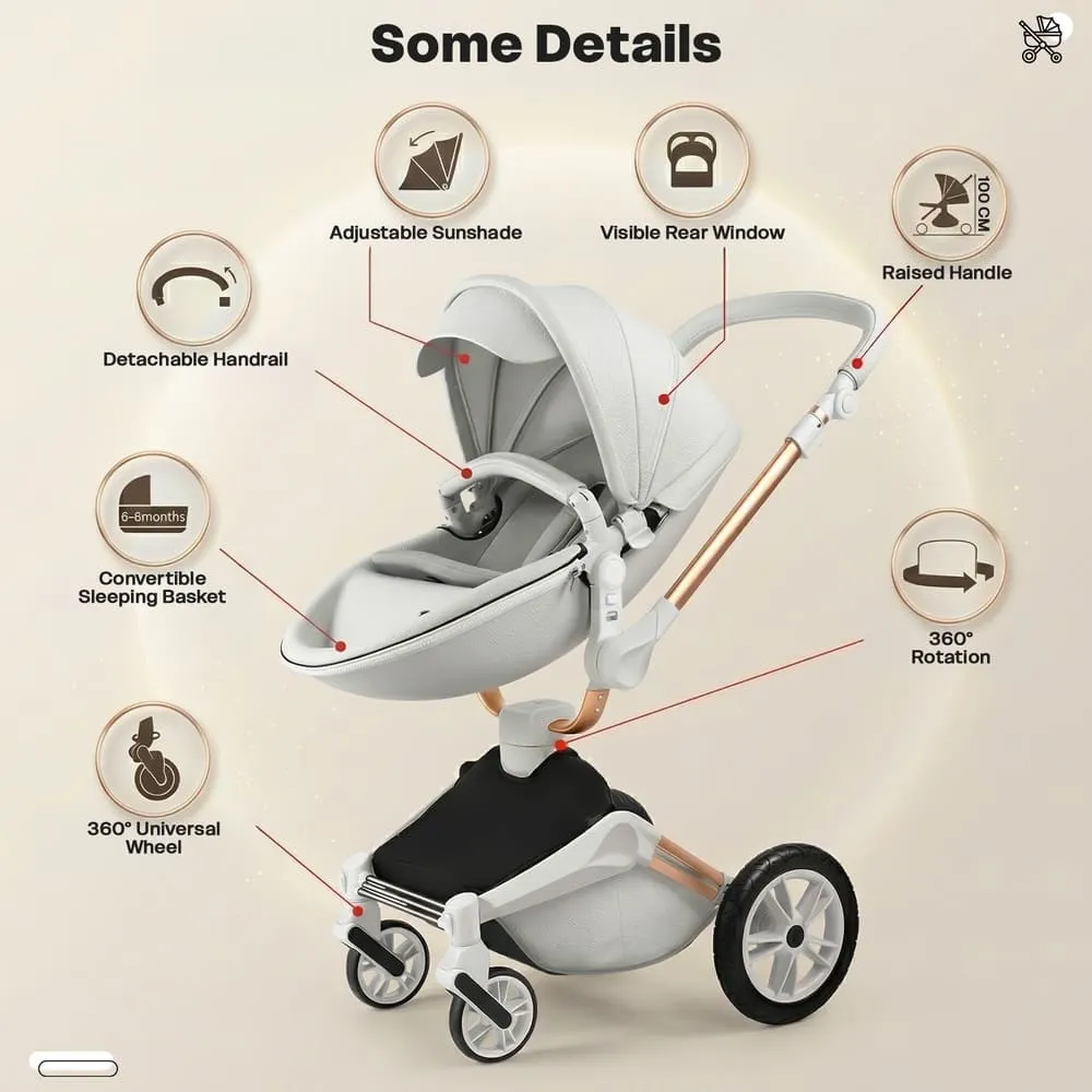features of hot mom luxury premium baby stroller