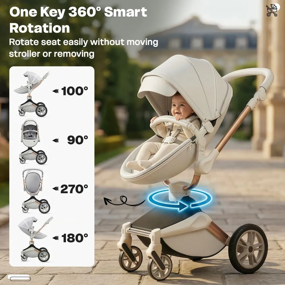 one key 360 degree smart rotation hot mom luxury premium baby stroller