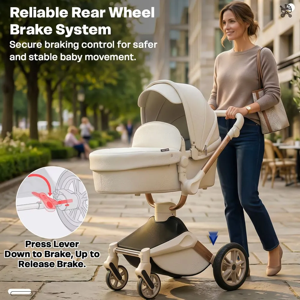 reliable rear wheel brake system hot mom luxury premium baby stroller