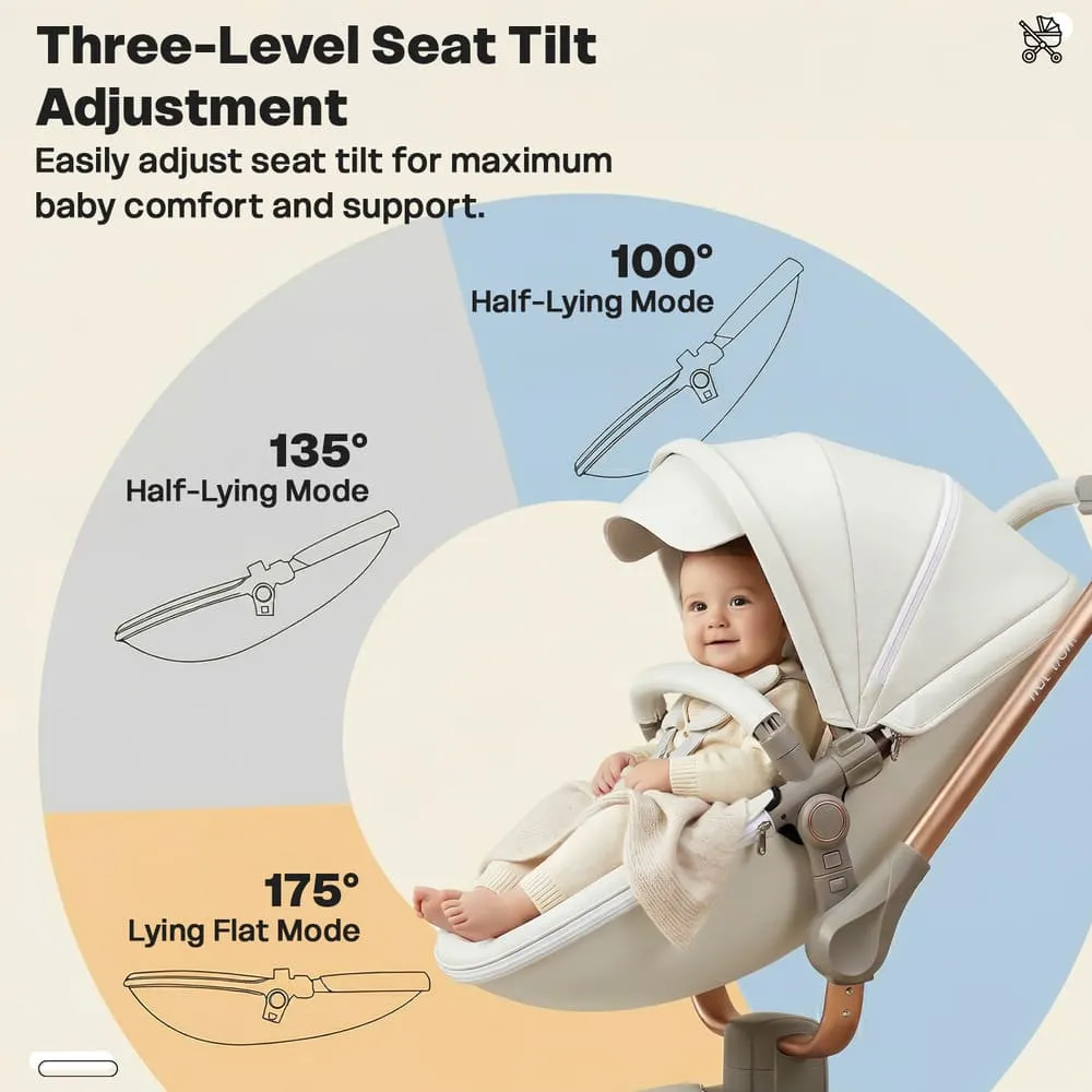 three level best tilt adjustment hot mom luxury premium baby stroller