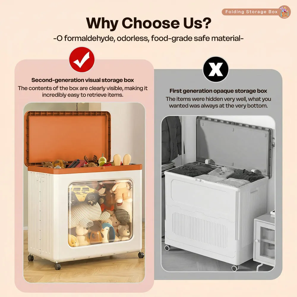 why choose staranddaisy Folding toy box and clothing storage box