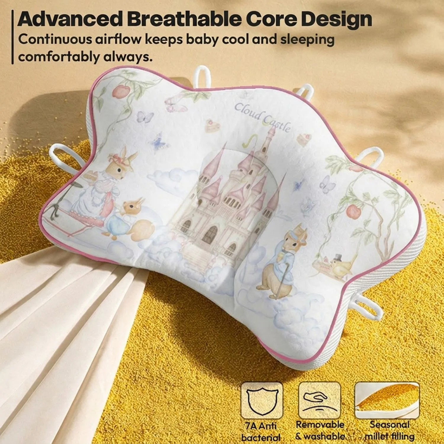 Starfish Awstring Pillow Castle