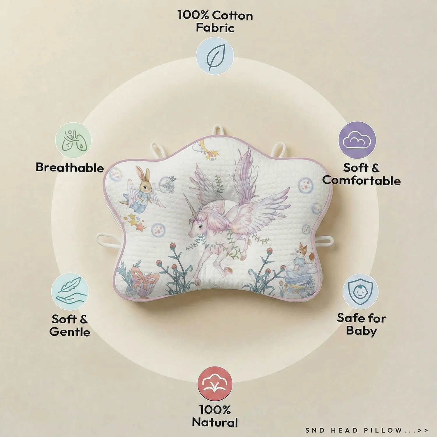 Starfish Awstring Pillow unicorn