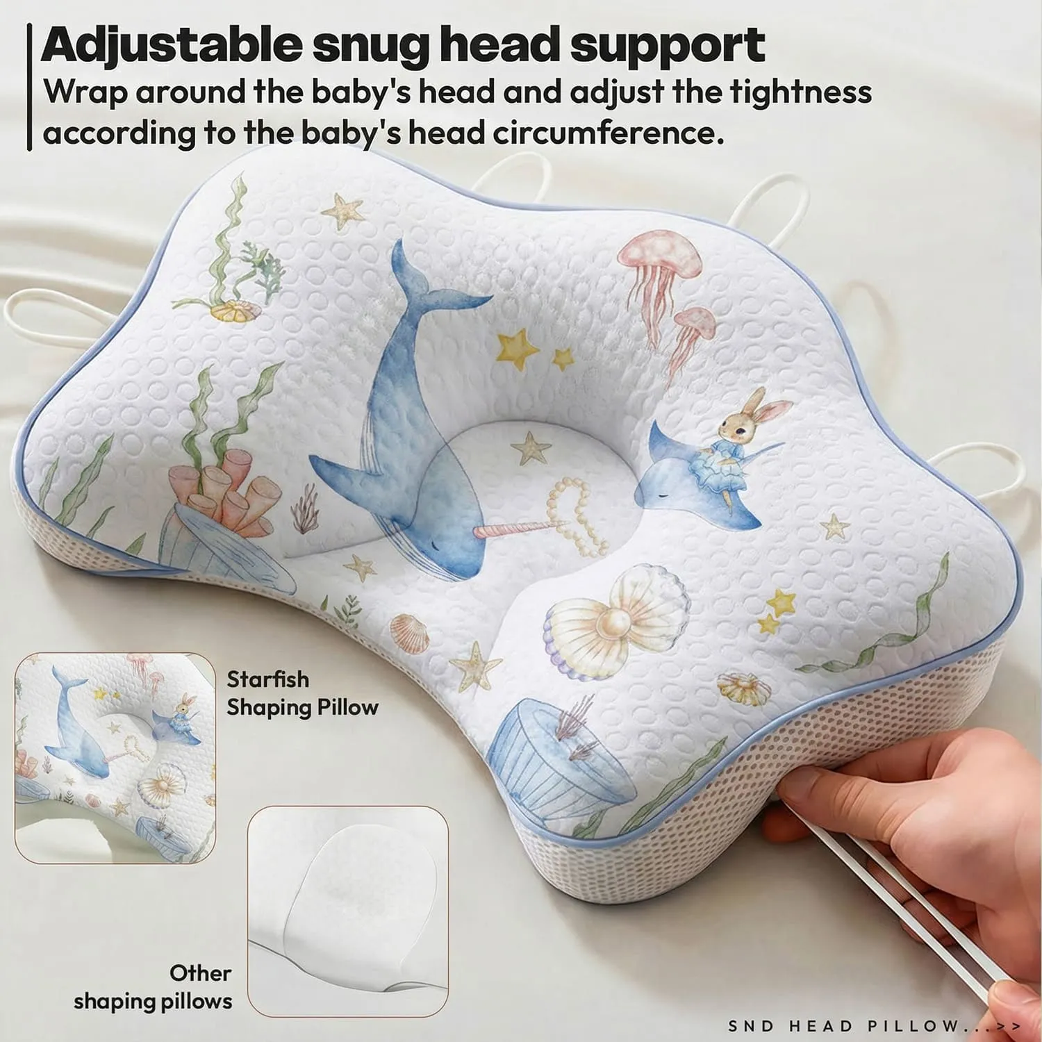 Starfish Awstring Pillow Whale