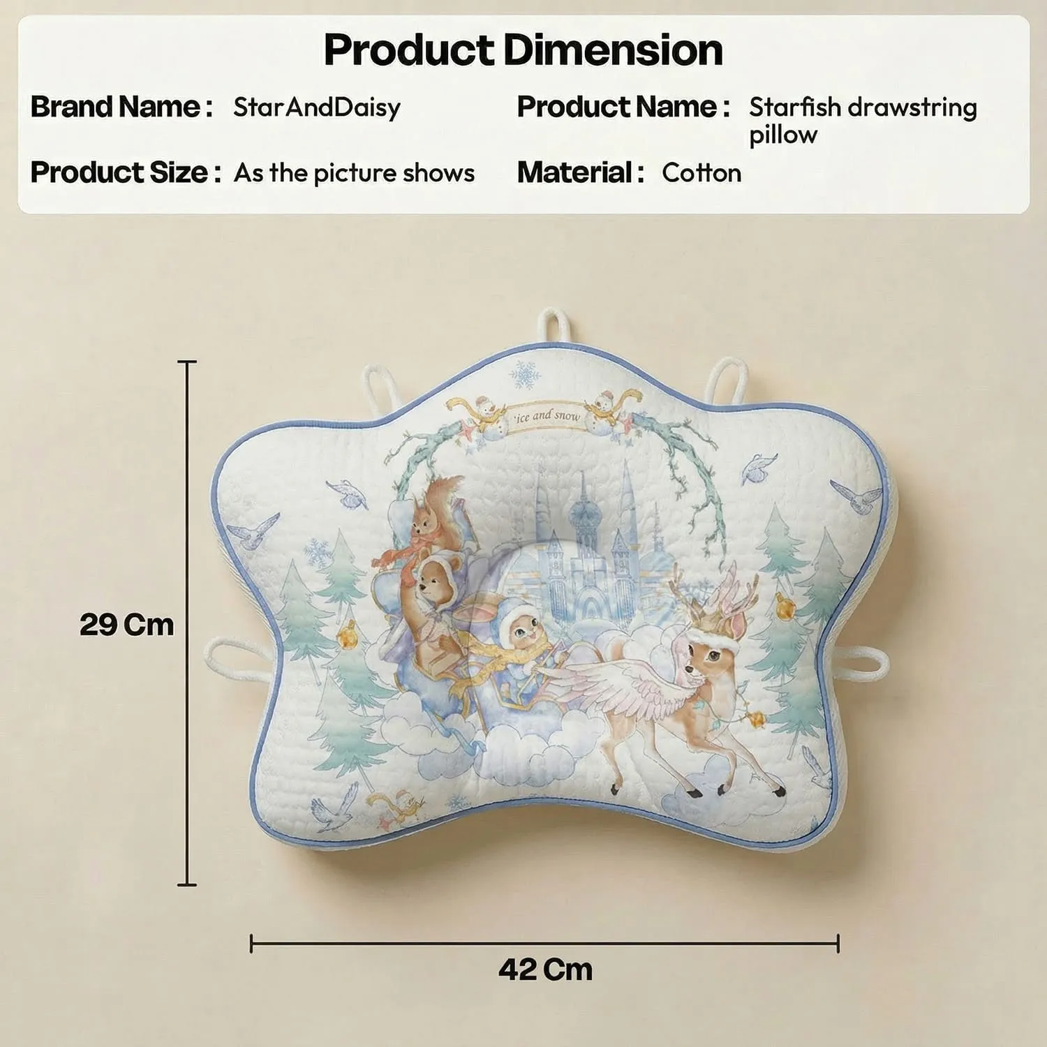 Starfish Awstring Pillow Deer