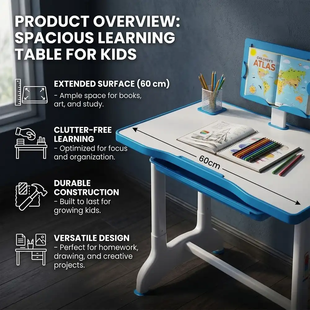 Study Table and Chair Set blue