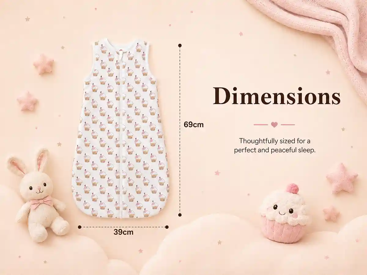 baby sleeping sack - cupcake print baby sleeping sack - cupcake print