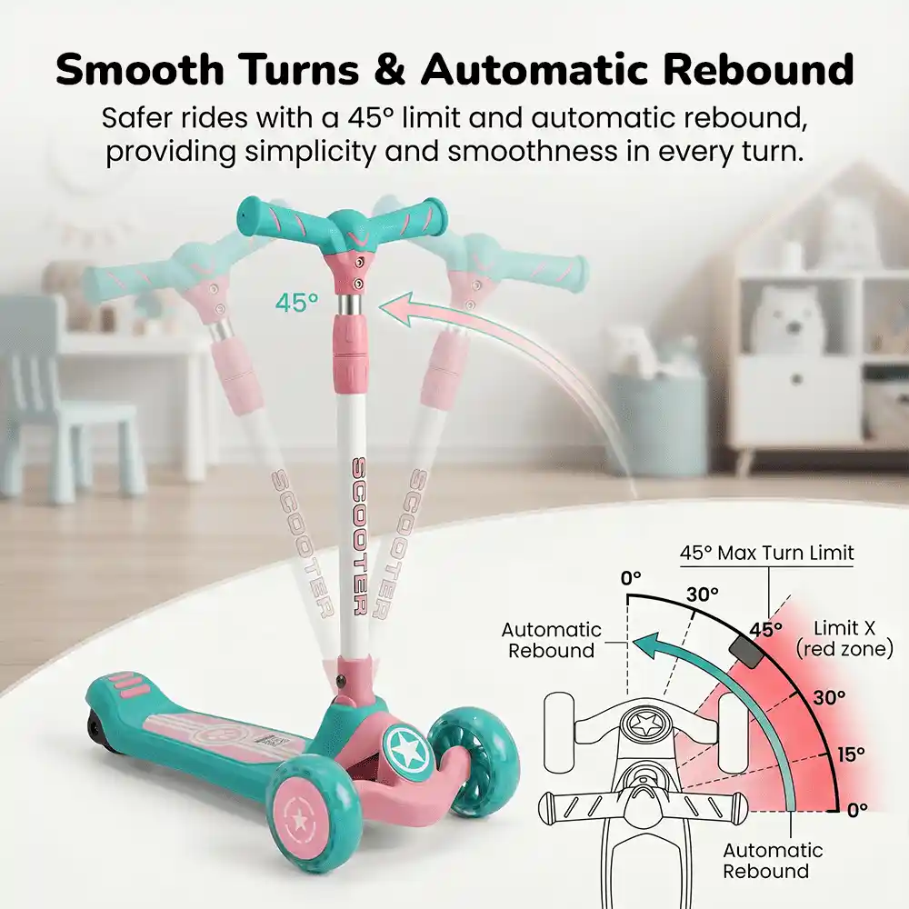 glidee scooter pink-green