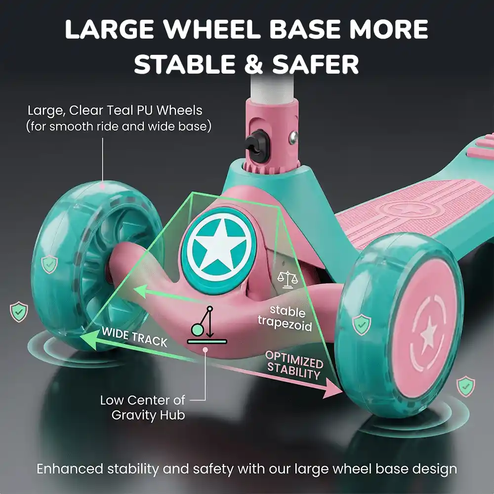 glidee scooter pink-green