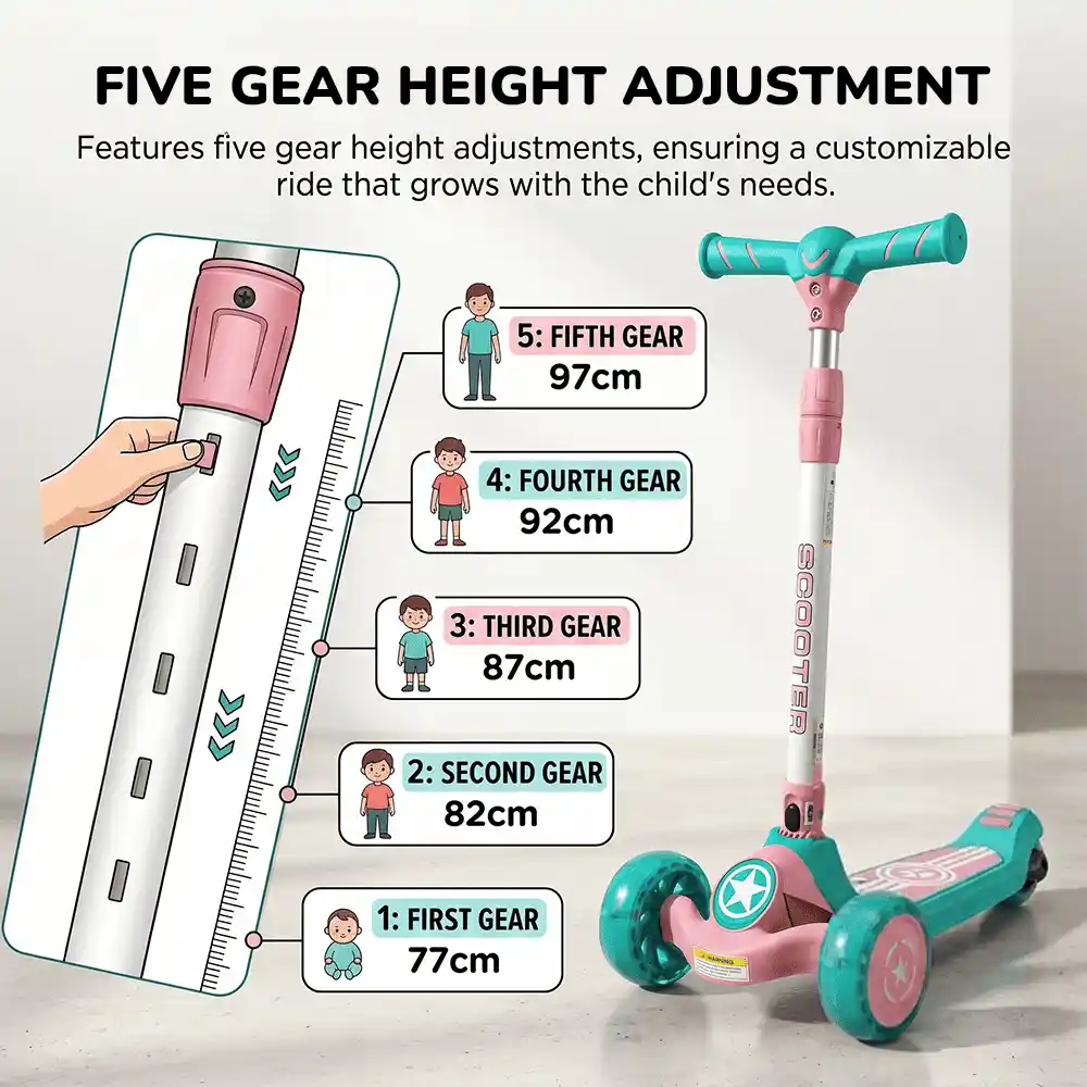 glidee scooter pink-green