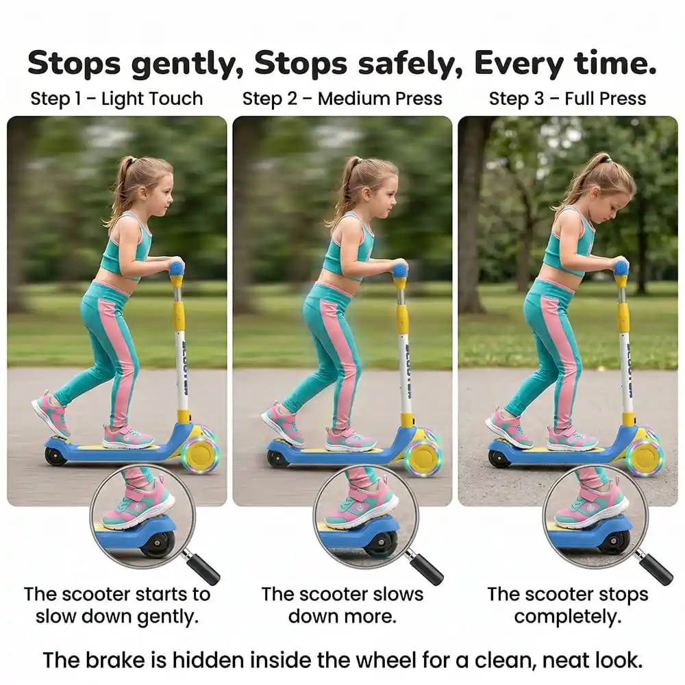 glidee scooter yellow-blue