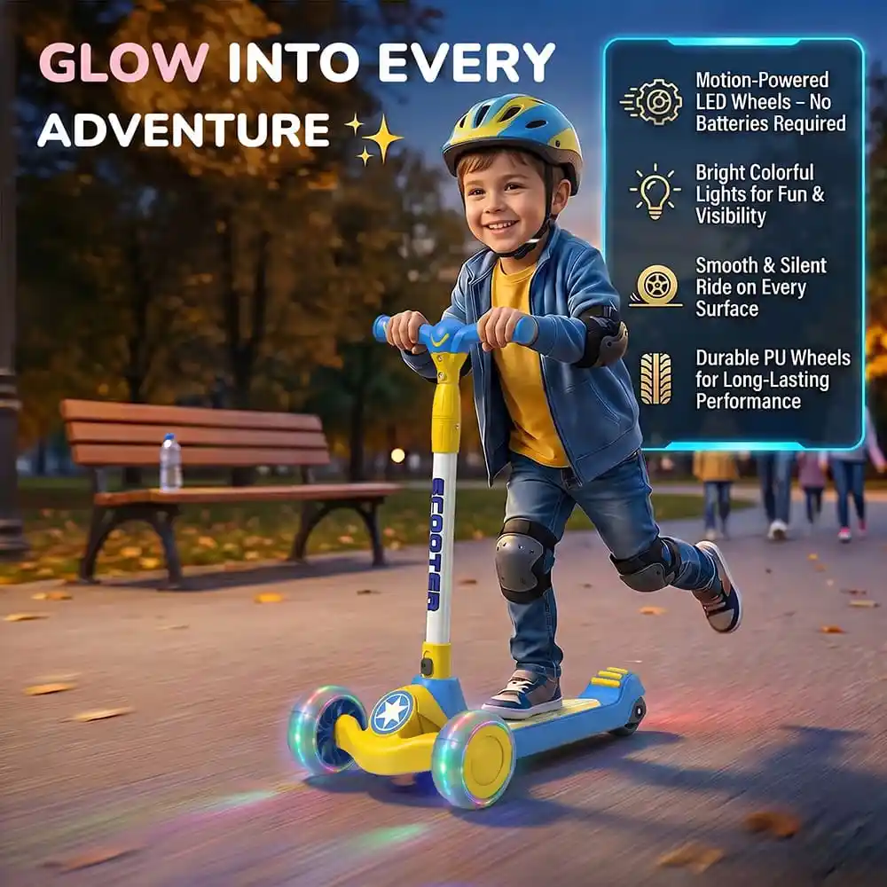glidee scooter yellow-blue