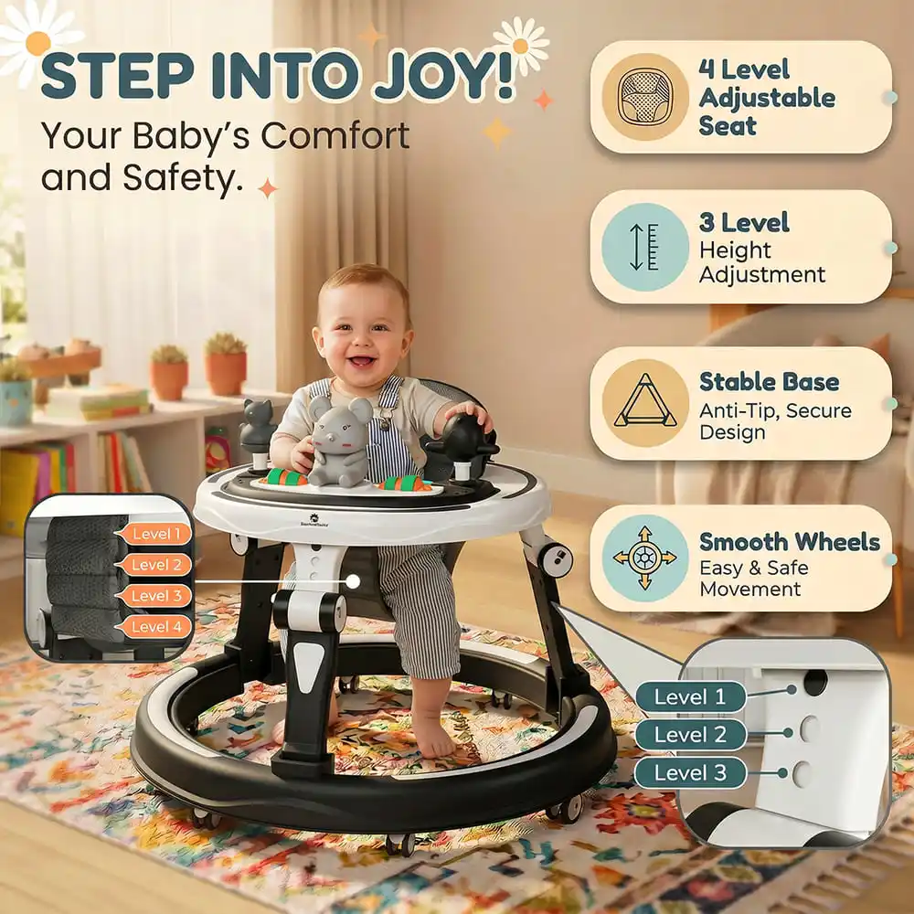 baby walker black and white