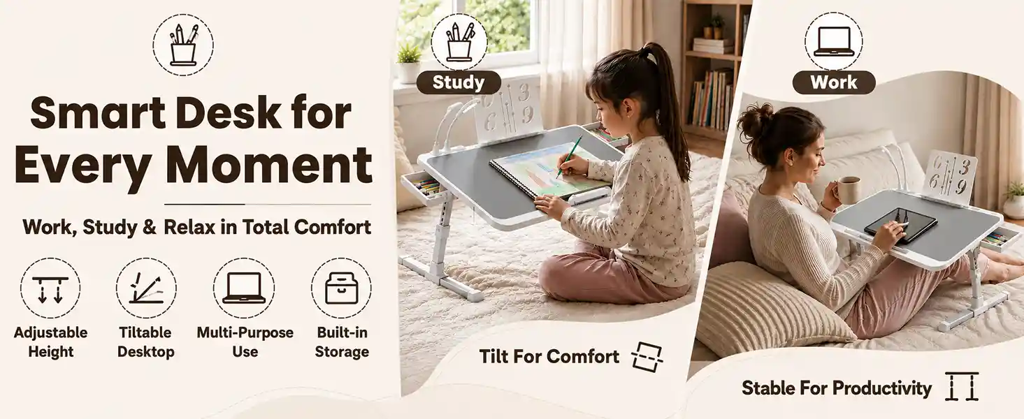 N3-Bed Table-Grey