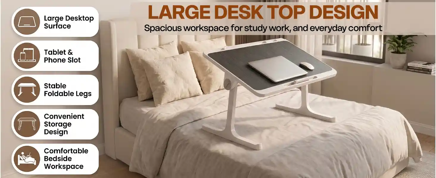 T9 Bed Table - Black & white