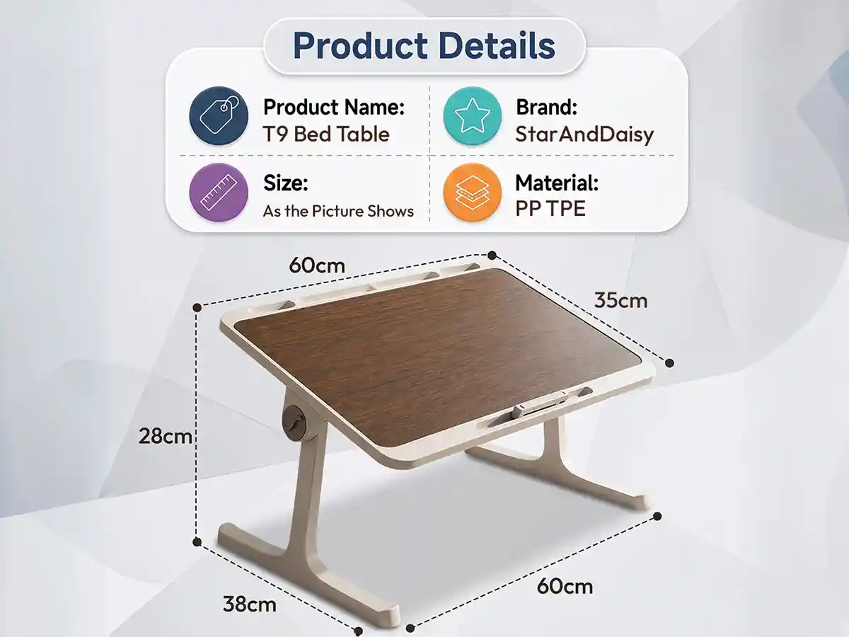 T9 Bed Table - Brown