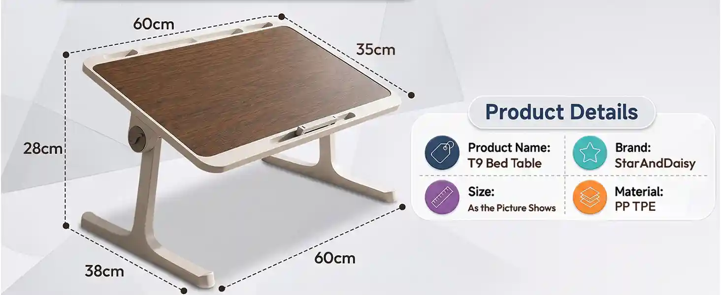 T9 Bed Table - Brown