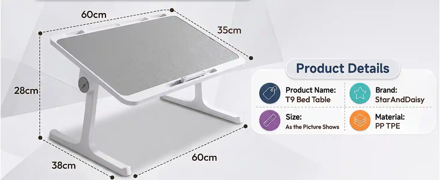 T9 Bed Table - Grey