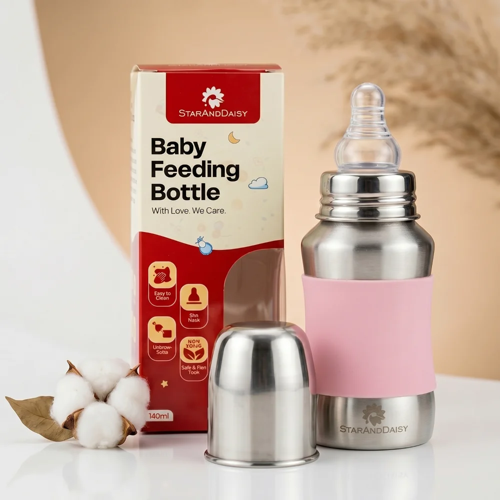 baby milk bottle Pink main