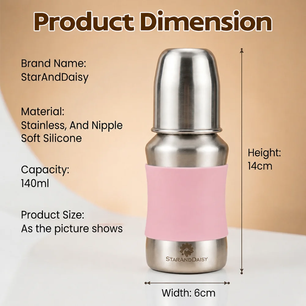 baby milk bottle Pink